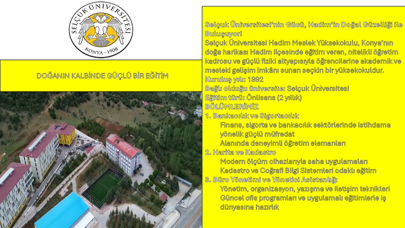 Meslek Yüksekokulumuz' a ait 29/07/2025-30/07/2025 tarihleri arasında planlanan tanıtım günleri programını gerçekleştirdik